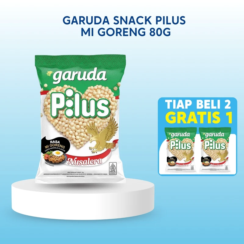 Garuda Snack Pilus Mi Goreng 80g (Beli 2 Gratis 1)