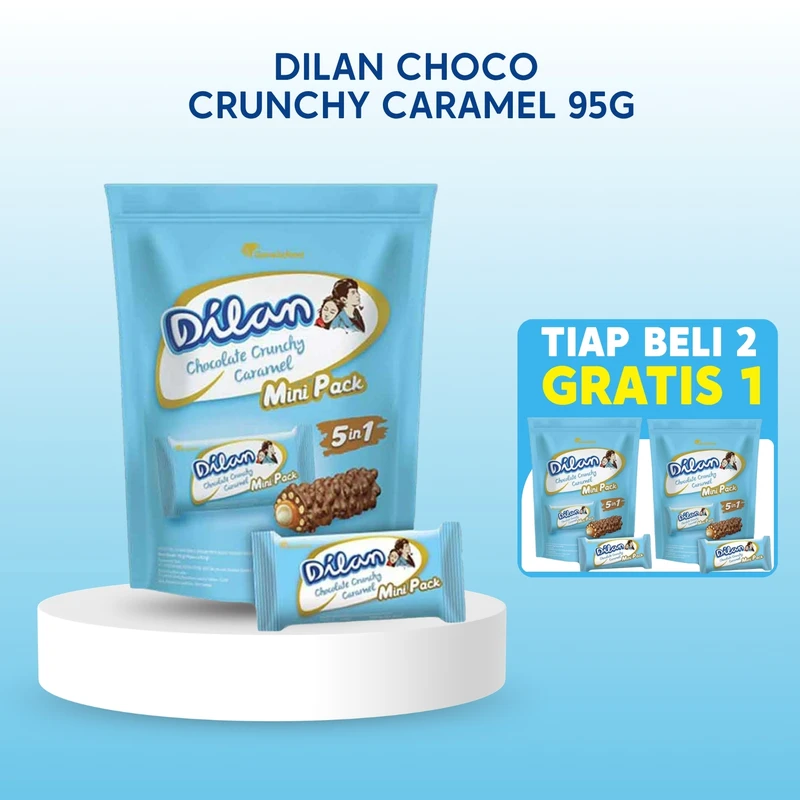 Dilan Choco Crunchy Caramel 95g (Beli 2 Gratis1)