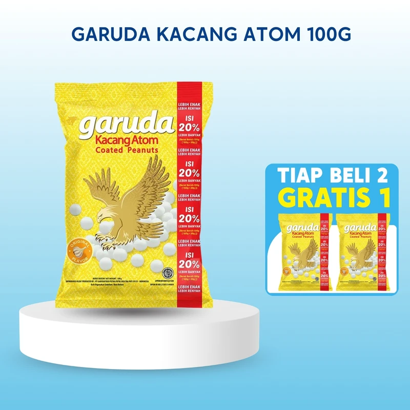 garuda kacang atom 100g (Beli 2 Gratis 1)
