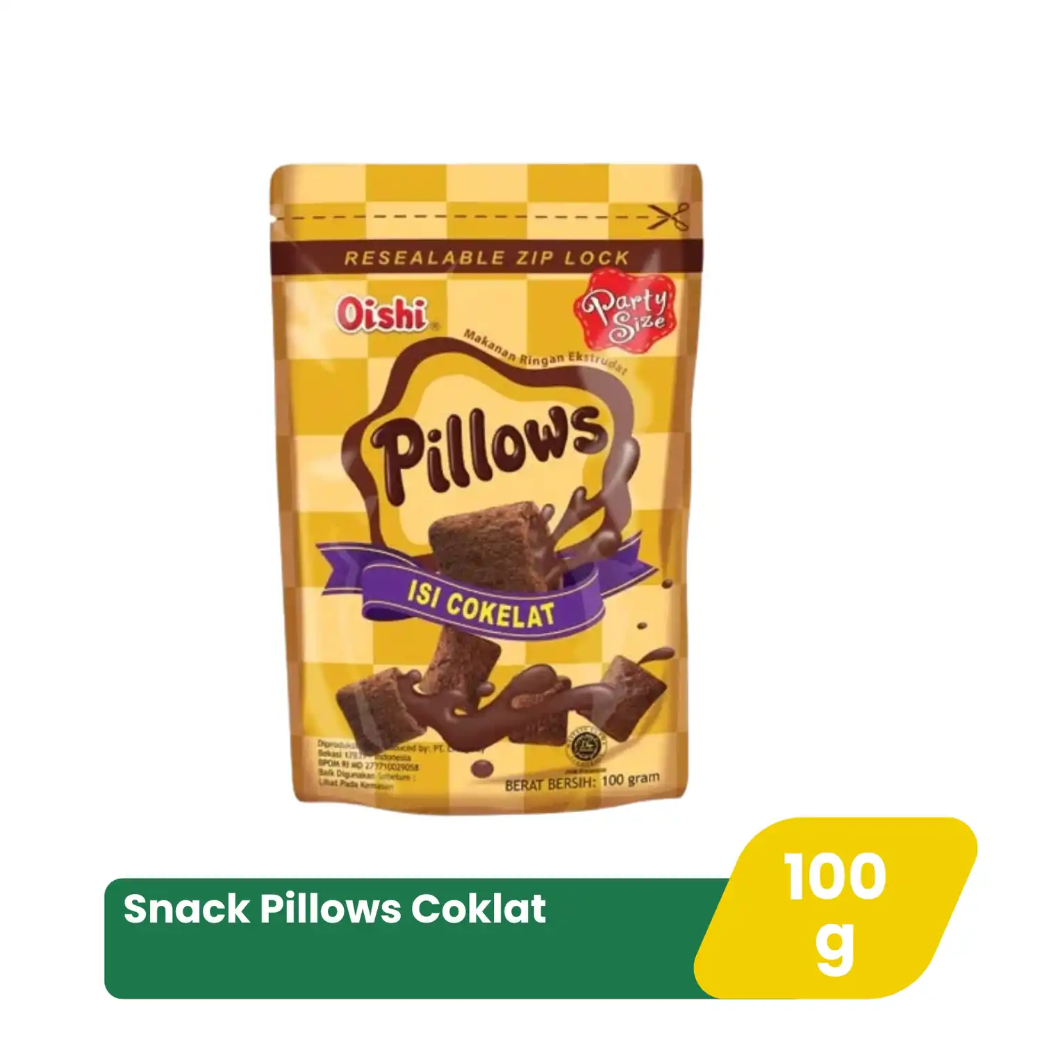 Oishi Snack Pillows Coklat 100g