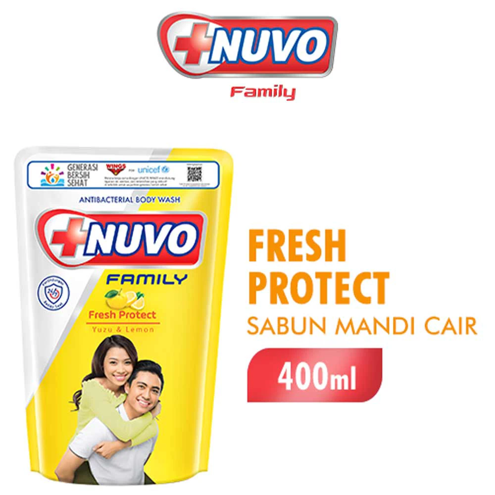 Nuvo Sabun Kesehatan Cair Fresh Protect Lemon 400ml