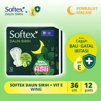 Softex Pembalut Daun Sirih 12's Slim Wing 36cm