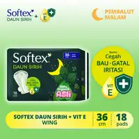 Softex Pembalut Daun Sirih 18's Slim Wing 36cm